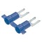 Panduit Fork Terminal, #8 Stud Size, 14 AWG, 600 V, Vinyl Insulated, Blue, Crimp Termination Only, 3000 PK PV14-8LFB-3K - alternate 2